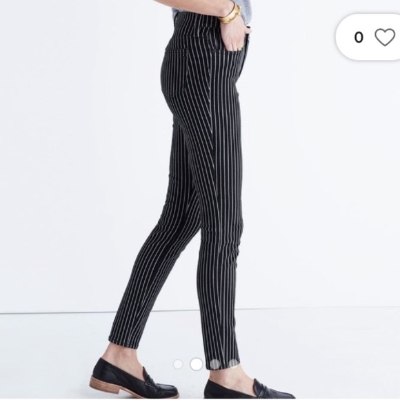 Madewell 9” High Riser Skinny Railroad Stripe Limited Edition Jeans 29 - Picture 2 of 13